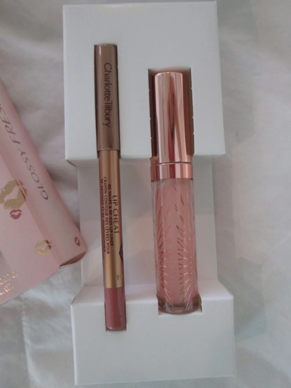 Charlotte Tilbury Glossy Fresh Pink Lip Duo Pillow Talk - NEW